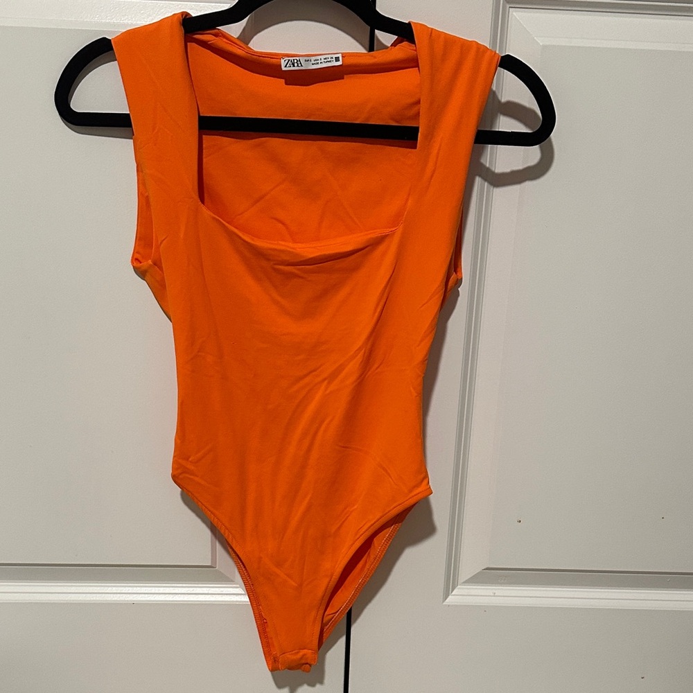 Zara Vibrant Orange Bodysuit